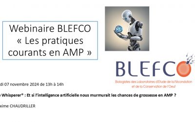 Second Webinaire BLEFCO  « Pratiques courantes en AMP »